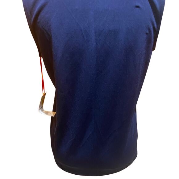 Elle Size XS Fairy Cottage Scalloped Hem New with Tags sleeveless blouse Navy - Picture 4 of 8